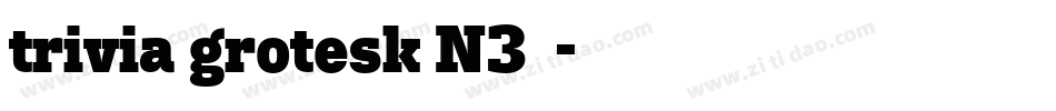 trivia grotesk N3字体字体转换